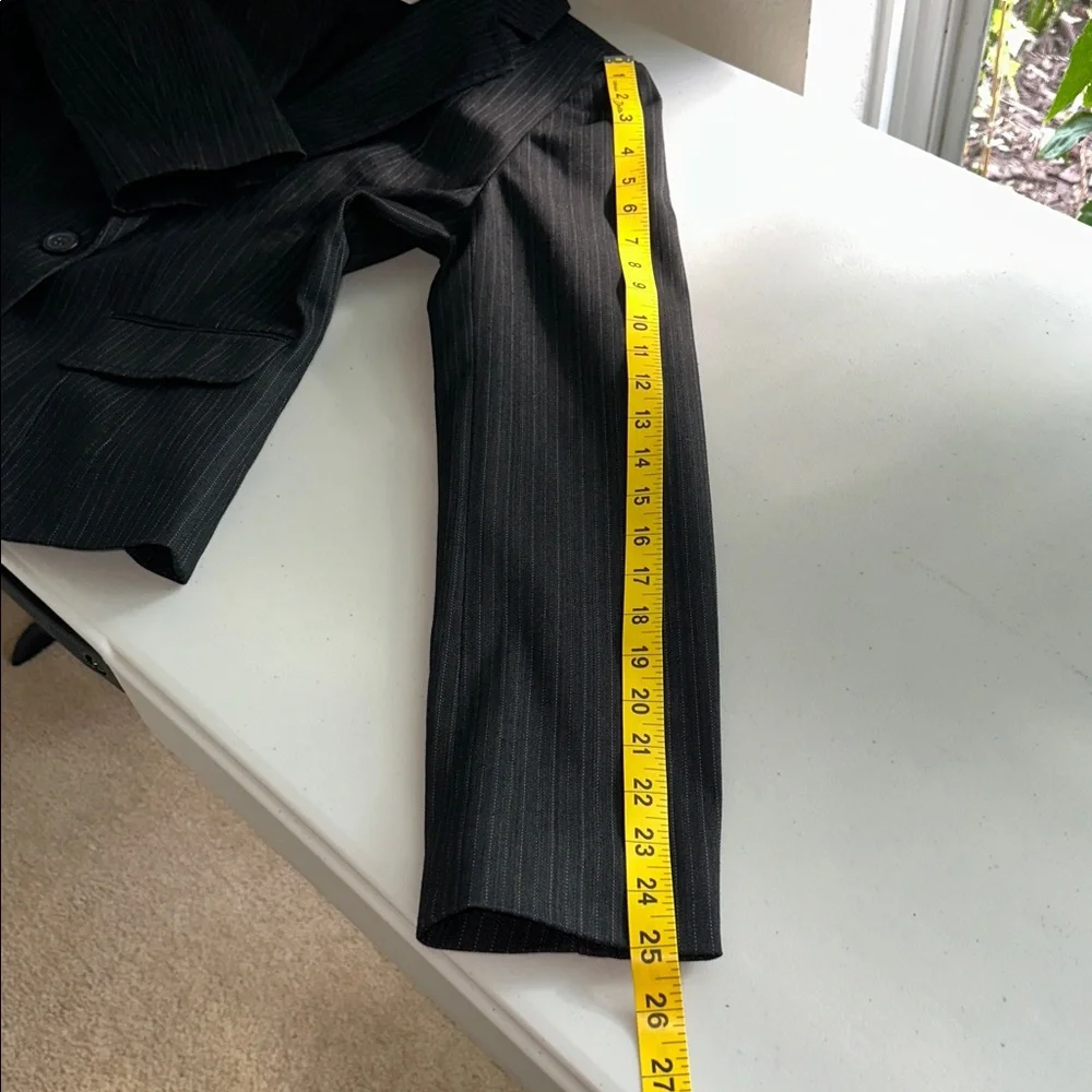 LOFT Charcoal Pinstripe Blazer Size 8 - Picture 12 of 16